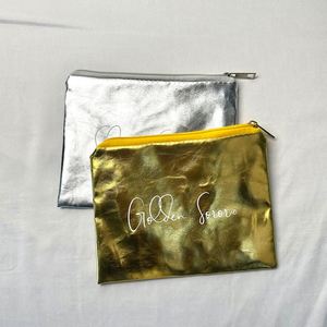 Pochette à fermeture éclair avec logo personnalisé du fabricant, plusieurs couleurs, pochette de rangement pour maquillage, sac cosmétique en cuir PU - Product Image 5