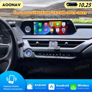 256G 10.25 Inch Car Radio for Lexus UX UX200 UX250h 2019 2020 2021 Android Auto <b>Stereo</b> Multimedia GPS Video Player Dual <b>System</b> - Product Image 2