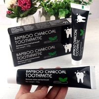 Dentifrice blanchissant au charbon de bambou activé naturel noir, faible abrasivité, sans fluorure, marque privée, vente chaude
