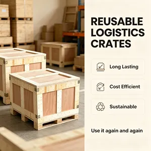Caja de Madera Contrachapada para Logística, Circulación y Transporte, para Mercancías de Comercio Exterior, Caja para Envío Marítimo - Product Image 1