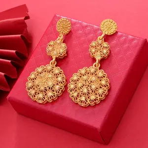 Earrings Bridal African Wedding Ornament Wife Gifts Bijoux Africaine Dubai Jewelry Fashion Jewelry Earrings For Women