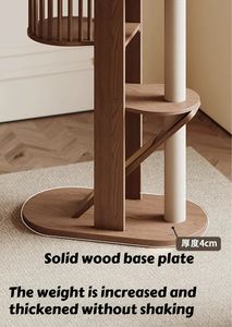 Menara kayu multilapis mewah untuk kucing besar hitam kucing besar untuk kegiatan memanjat pohon rumah dengan Sisal menggaruk <span class=keywords><strong>Post</strong></span> - Product Image 4