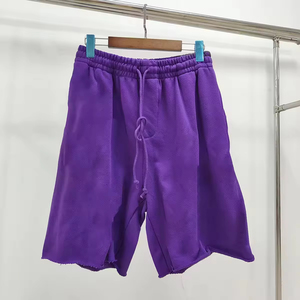 Women's Cotton Shorts Solid Color <b>Elastic</b> Waist Drawstring Casual Wear - Product Image 4