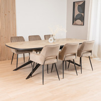 Vente en gros de table à manger en chêne nordique au design moderne Meubles de style nordique en MDF pour chambre à coucher en pin recyclé Salon de restaurant