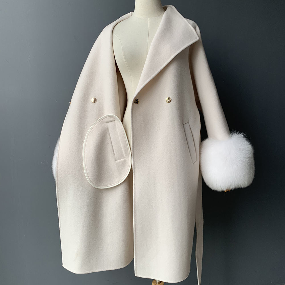 Kaschmir Mantel Bodenlanger Wintermantel Luxus Kaschmir Pullover