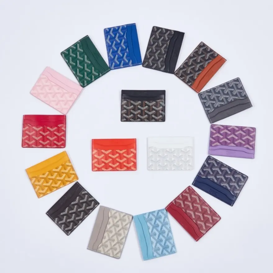Bolsa para mujer de marca wallet sacoche homme designer luxury leather masion custom goyards card holder