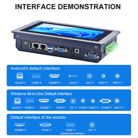 Nuevo Panel PC Industrial con Pantalla Táctil Capacitiva de 7 Pulgadas, Doble LAN, 2 Puertos COM, DDR3, SSD, Sistema Operativo Windows/Linux, VGA, para Automatización Industrial