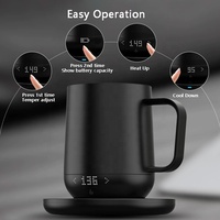 Tasses à café intelligentes chauffantes électriques en acier inoxydable 316 de 12 oz et 16 oz avec contrôle de température via application électronique – Vente en gros