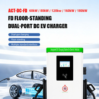 Estación de Carga Rápida DC para Área de Servicio en Carretera, Cargador EV de Doble Pistola de 120kW para Exteriores, OCPP 1.6J, Complejo de Apartamentos, WrightCharge