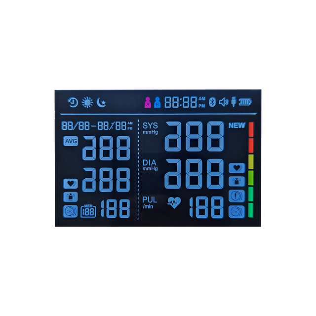 Custom Segment LCD Screen 6H Viewing Direction VA LCD Screen with Heat Seal VA LCD Display