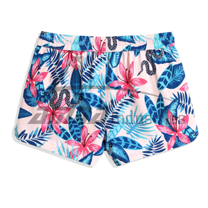 Offre Spéciale nouvelles femmes pantalons de plage motif personnalisé feuilles fleur impression Shorts de bain pour les femmes - Product Image 2