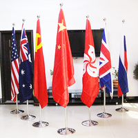 Poteau et support de drapeau de bureau d'intérieur de luxe de haute qualité, vente en gros