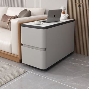 Salon <span class=keywords><strong>canapé</strong></span> côté armoire nordique lumière luxe Rock Board étroit 2 tiroirs de rangement pour Villa appartement hôtels - Product Image 4