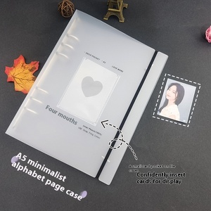INS versión coreana A5 corazón mate plástico álbum de hojas sueltas cubierta de PP de 3 pulgadas para foto <span class=keywords><strong>Polaroid</strong></span> para chica ventilador libro de almacenamiento de <span class=keywords><strong>fotos</strong></span> - Product Image 1