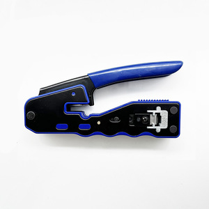 Pince à câble réseau multifonctionnelle de qualité professionnelle, outil de sertissage perforé pour tête en cristal 8P, outil de dénudage et de coupe de fils Mj-111 P - Product Image 2