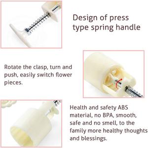 MorSun-Molde de Postre para Galletas Prensadas a Mano con Forma de Piña, Molde de Prensa de Pastelería con Diseños de Corazón - Product Image 5