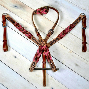 Selle de cheval occidentale en cuir véritable de haute qualité, personnalisable, avec têtière et collier de poitrine R - Product Image 1