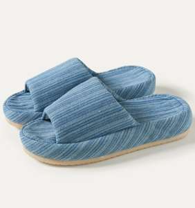 2025 High-End Quality <b>Ladies</b> Corduroy for <b>Slippers</b> Cushioned Closed Toe Home for <b>Slippers</b> for <b>Summer</b> and Winter TPR Outsole - Product Image 1