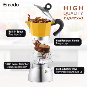 <span class=keywords><strong>6</strong></span> <span class=keywords><strong>tasses</strong></span> Pot à expresso en aluminium Moka Pot à café Moka expresso Latte percolateur poêle Top cafetière Pot Logo personnalisé - Product Image 5
