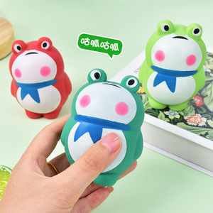 Nouveau Jouet Squishy Grenouille TPR 2026, Anti-stress Lumineux à Remontée Lente pour Enfants et Adultes, Cadeau Mignon de Décompression pour Bureau - Product Image 6