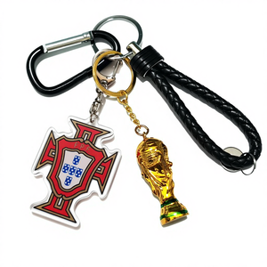 Llavero de Resina Acrílica con Diseño de Partido de Fútbol de Portugal, Francia, Brasil, Países Bajos, Argentina, España, Regalo para Adivinar el Resultado del Partido, Premio de Actividad, Hecho en China - Product Image 1