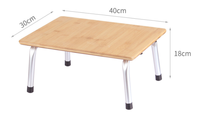 Table de pique-nique pliable en bambou moderne de grande taille Hangrui - Meubles d'extérieur faciles à transporter pour les repas et les rassemblements dans les parcs et les villas
