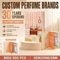 Boîte d'emballage de parfum de luxe orange personnalisée avec plateau ajusté pour bouteille, pour la présentation de la marque de parfum et la fourniture au prix d'usine