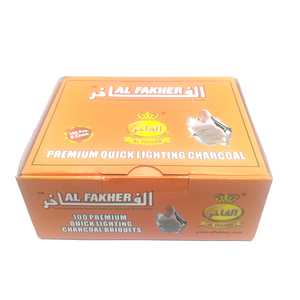 <span class=keywords><strong>Al</strong></span> <span class=keywords><strong>Fakher</strong></span> Prefium Charbon de bois léger rapide Charbon de shisha longue durée Charbon de bois d'encens à faible teneur en cendres - Product Image 1