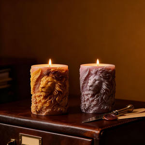 YS Relief Lion King Cylindrique Silicone <span class=keywords><strong>Bougie</strong></span> Moules Animal Gypse Décorations Moulage Moule DIY Aromathérapie <span class=keywords><strong>Bougie</strong></span> Fabrication - Product Image 3