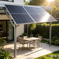 Panneaux solaires monocristallins YUTANDA pour usage domestique, entièrement noirs, type N, demi-cellules, 300W 400W 500W 550W 600W, module de production d'énergie photovoltaïque