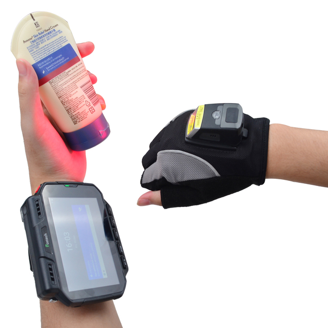 Wireless for Wearable Barcode Reader Scanner WT04 Full Screen Android 14 Mobile Smartphone for Warehouses Logistics Stock