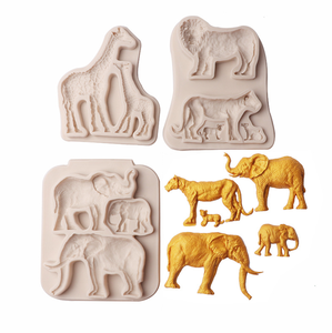 Nuevo Epoxy pastizales animal León <span class=keywords><strong>jirafa</strong></span> elefante decoración <span class=keywords><strong>fondant</strong></span> <span class=keywords><strong>de</strong></span> chocolate molde <span class=keywords><strong>de</strong></span> silicona - Product Image 2