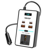 Convertisseur d'alimentation portable 200W pour véhicule, 12V vers 220V, pour voiture, camion, camping-car avec prise AC, adaptateur de voiture USB à charge rapide DC vers AC