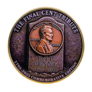 Gedenkmünze aus Metall, individuell gestaltbar, Souvenir 2025 – Der letzte Cent – Gedenkstück 1793-2025 US Penny Sammlerstück Dekoration - Product Image 2