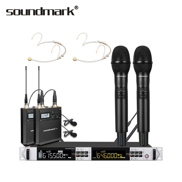 Soundmark G-25 Wireless Small Medium Performance Level Alloy Handheld Microphone AA Battery 40MHz Bandwidth 25kHz Sensitivity