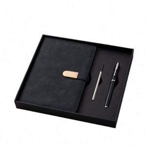 Set de Regalo de Cuaderno A5 de Cuero PU Personalizado, Set de Cuaderno y Bolígrafo Promocional al por Mayor para Negocios, Diario Corporativo para Regalo - Product Image 3