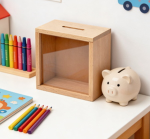 <span class=keywords><strong>Hucha</strong></span> de madera con ventana de acrílico transparente, decorativa, <span class=keywords><strong>para</strong></span> monedas y <span class=keywords><strong>billetes</strong></span> - Product Image 2