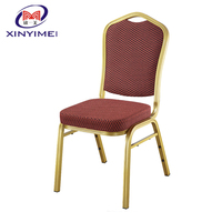 Chaises d'Hôtel, de Banquet et de Mariage en Métal Doré, Fer et Acier, Empilables, Modernes, de Luxe et Élegantes, pour la Location en Gros