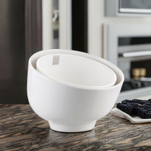 Ciotola unica per zuppa di melamina bianca grande inclinata da 8.5 pollici - Product Image 4