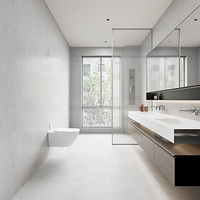 Carrelage mural en porcelaine mate effet marbre bleu gris, 10 mm d'épaisseur, 400x800 mm, facile à nettoyer, imperméable, pour salle de bain, cuisine, salon