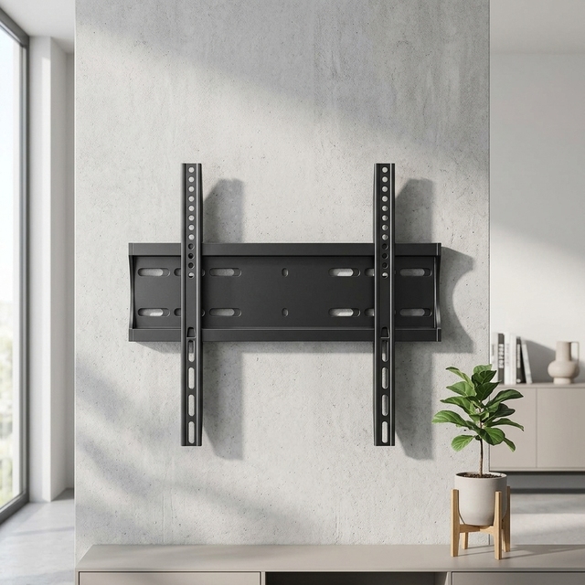 Fixed Low Profile Steel TV Wall Mount for 24-65" LCD/LED TVs Max VESA 400x400mm 99Lbs Capacity 16" Stud