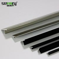 Profilé en T décoratif en alliage d'aluminium pour la finition des bords et les systèmes d'affichage, accessoires modernes pour la construction