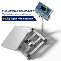 Báscula de Plataforma Impermeable de 300 kg y 10 g, Báscula de Banco de Acero Inoxidable 304, OEM/ODM Opcional, Conexión RS232/RS485//Computadora