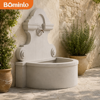 Fontaine commerciale en marbre sculpté à la main, design moderne, résistante à l'eau, durable, pour intérieur/extérieur, décoration d'hôtel