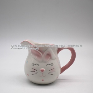 Creative <strong>Easter</strong> Cute Rabbit Cartoon Ceramic Hand-Painted Radish Children's Breakfast <strong>Mug</strong> - Product Image 4