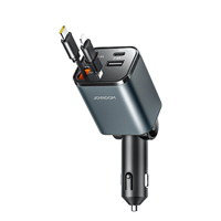 JOYROOM-Adaptateur USB rapide 4 en 1 pour voiture, matériau de refroidissement ignifuge, chargeur de voiture, 50W 3 ABS
