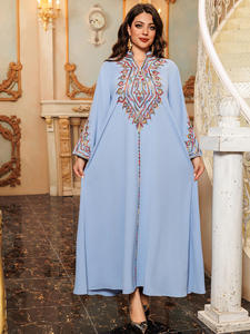 Festival du jeûne islamique au Moyen-Orient, vêtements féminins sobres à manches longues, châles à Dubaï, broderies à sequins - Product Image 3