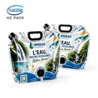 Pochette de camping personnalisée imprimée pour l'extérieur, 1L-12L, sans BPA, portable, pliable, réutilisable, pour randonnée, eau minérale, bière, avec valve anti-fuite