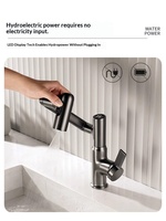Robinet numérique intelligent moderne à poignée unique, à monter sur le comptoir, en acier inoxydable 304, pour usage domestique, avec options eau chaude et froide