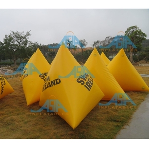 <span class=keywords><strong>Inflatable</strong></span> Triangle Air Buoys Nước Nổi Rào Cản Pyramide Phao Cho Racing Marks - Product Image 1